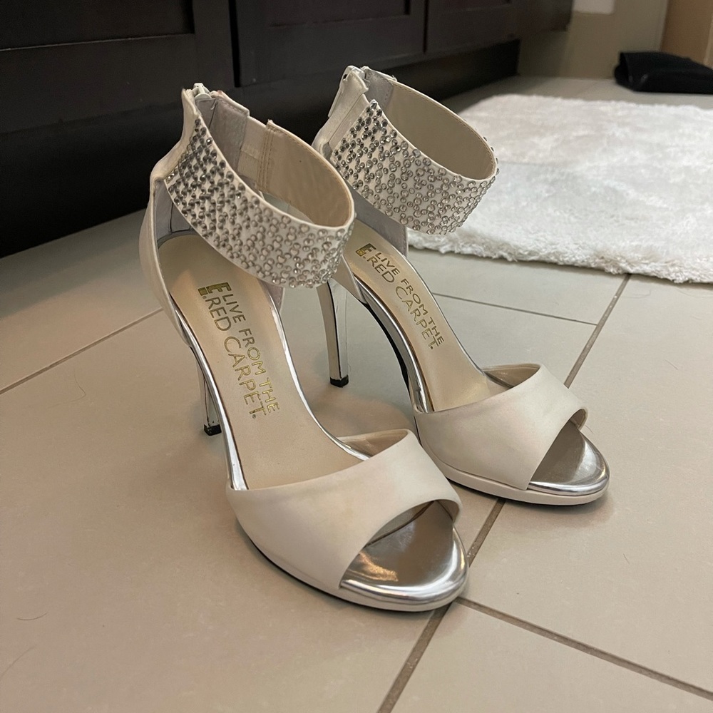 White Sparkly Heels